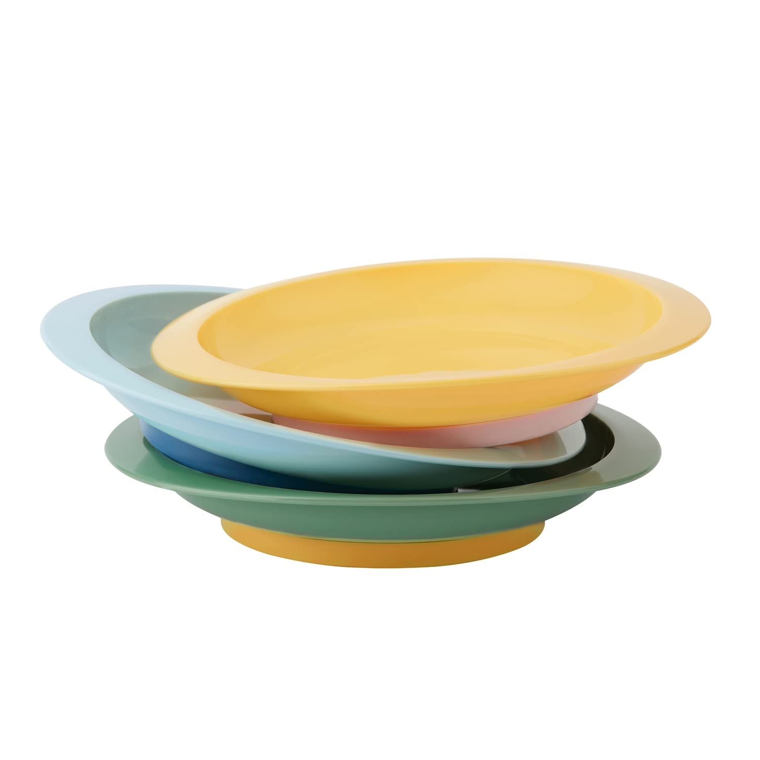 badabulle-baby-teller-mit-saugnapf-3er-set-18-cm-rutschfeste-esslernteller-multi image 1
