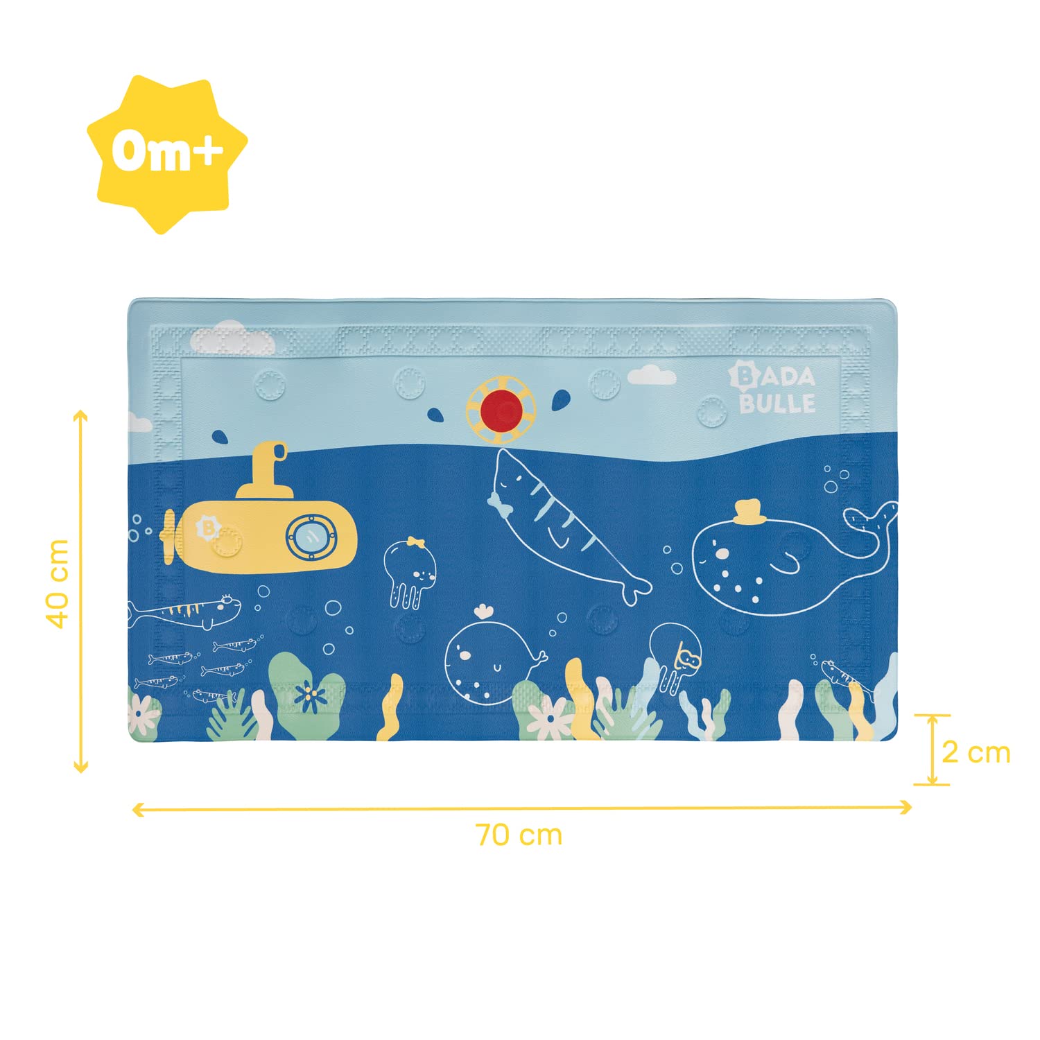 badabulle-badematte-meerstiere-70-x-40-cm-rutschfest-mit-temperatursensor image 3