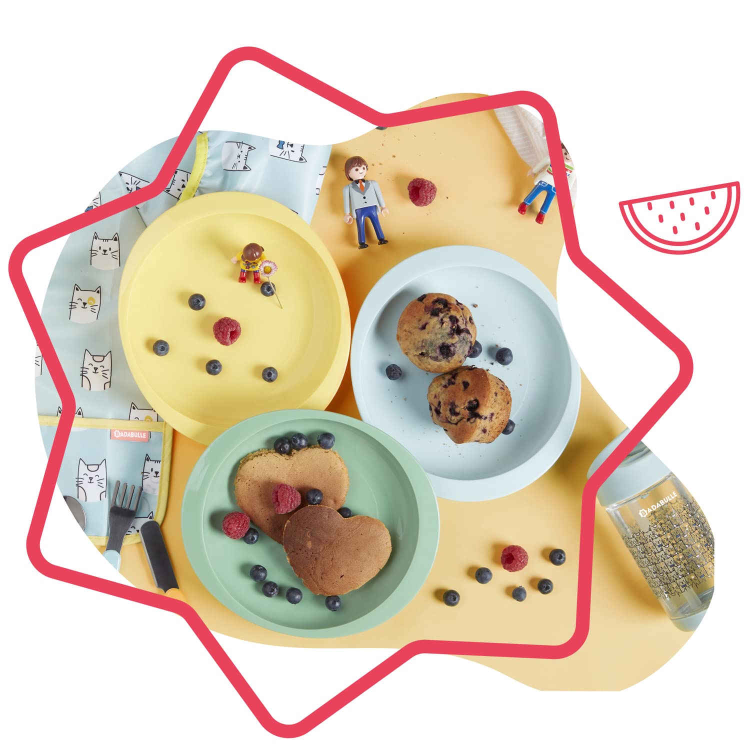 badabulle-baby-teller-mit-saugnapf-3er-set-18-cm-rutschfeste-esslernteller-multi image 7