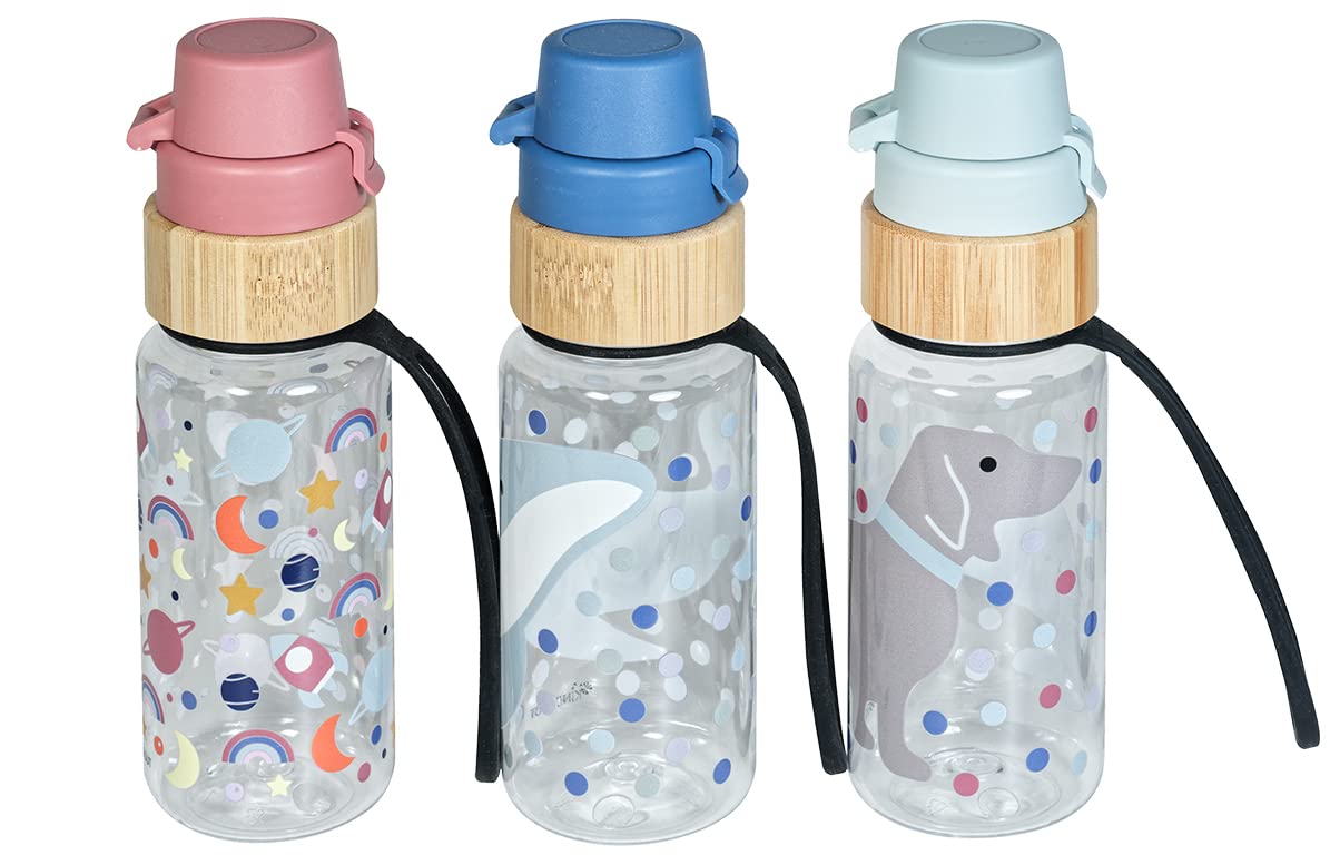 kindsgut-kinder-trinkflasche-tritan-400-ml-bambusdeckel-weltraum image 8