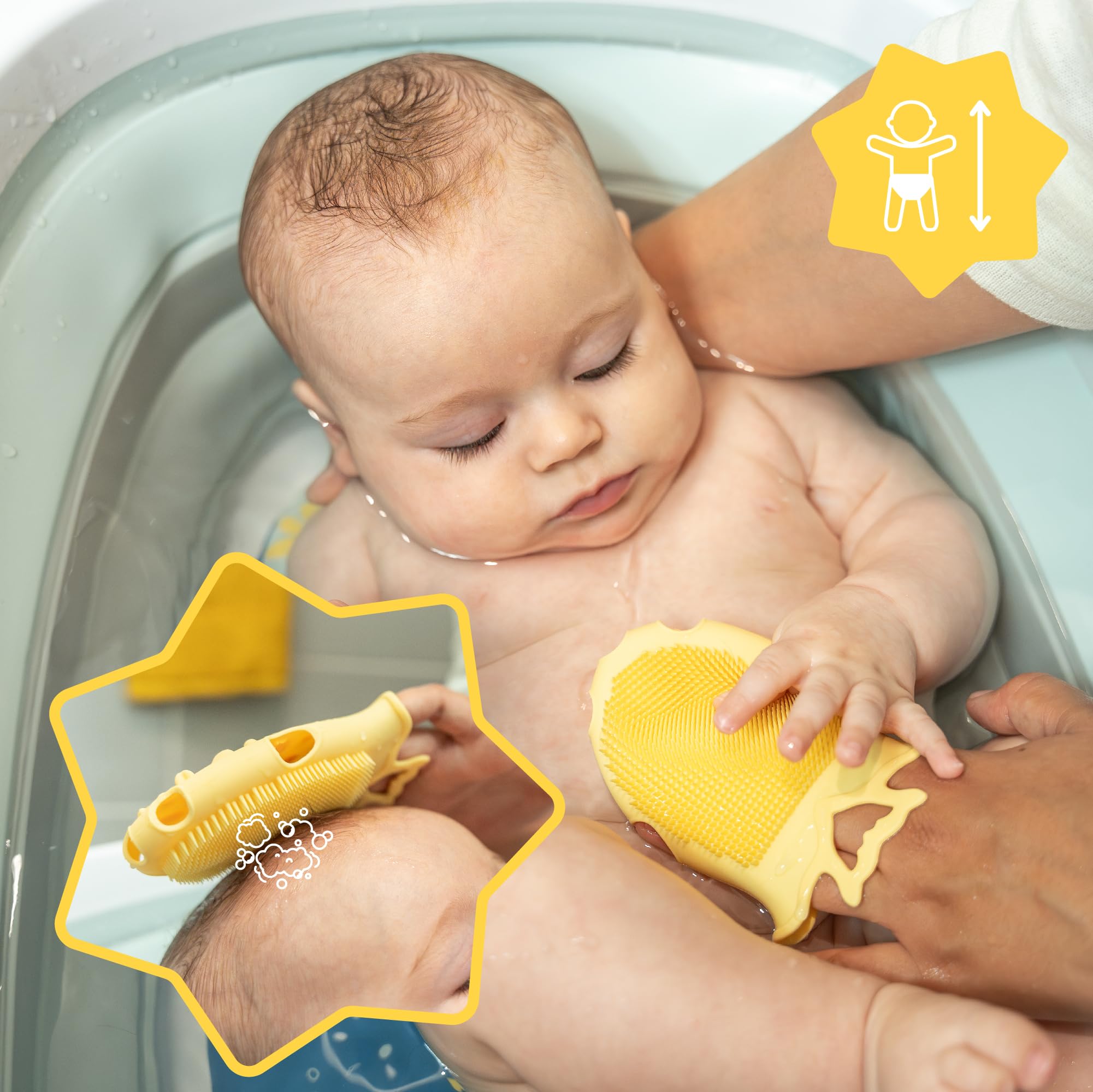badabulle-2-in-1-massageb-rste-aus-silikon-f-r-milchschorf-und-badew-sche image 3