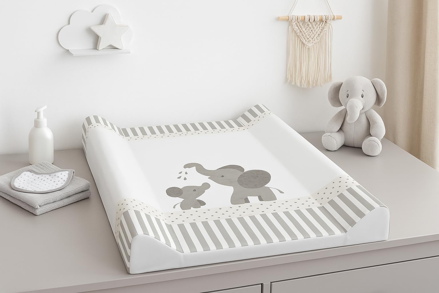 rotho-babydesign-bella-bambina-wickelauflage-keil-50x70-cm-modern-elephant image 6