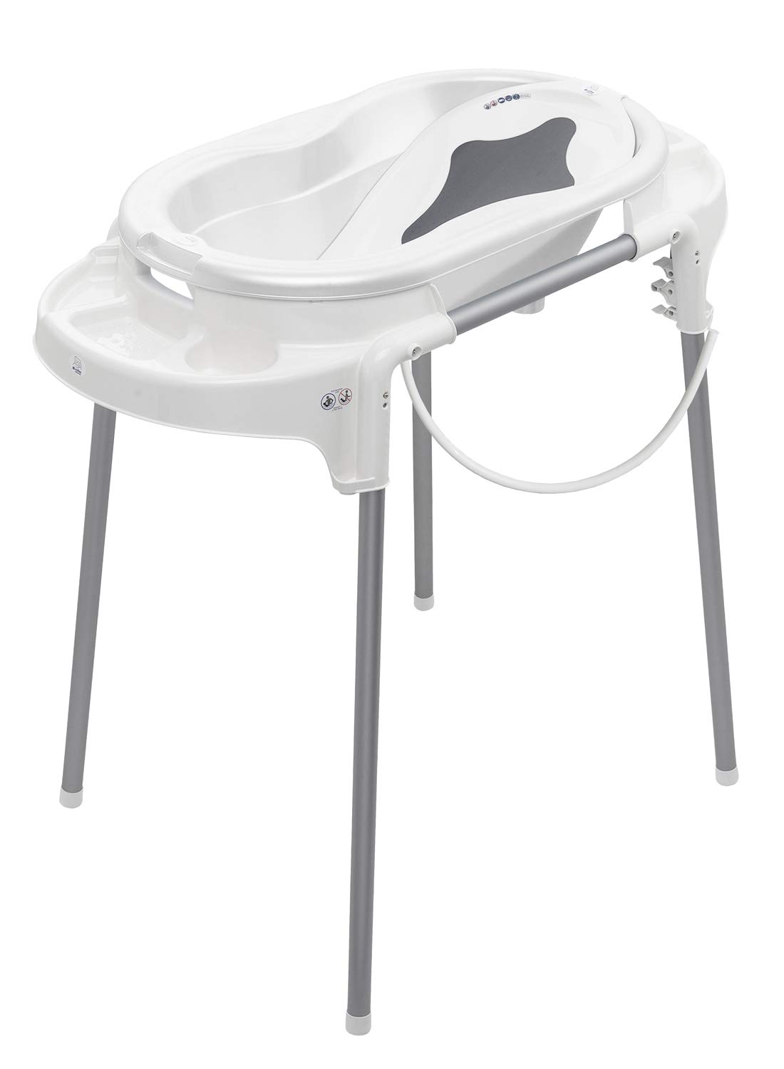 rotho-babydesign-top-badestation-mit-badewanne-und-gestell-wei image 1