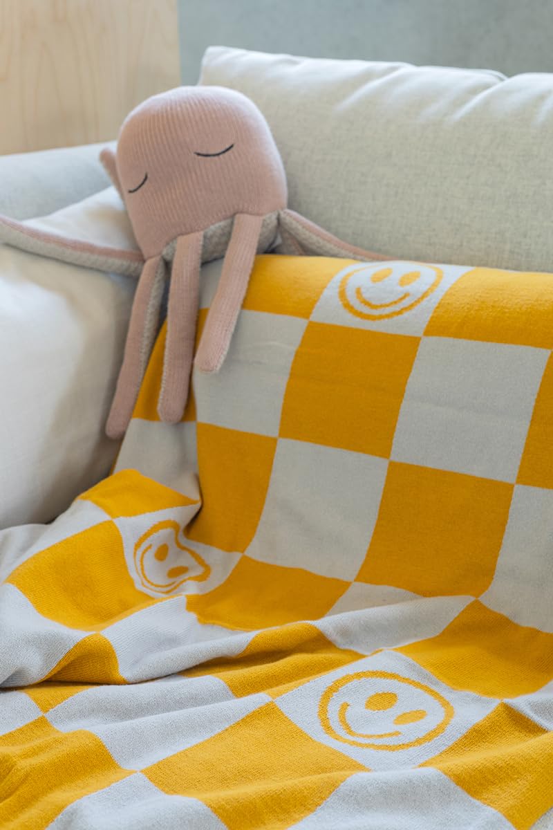 kindsgut-kinderdecke-baby-baumwolle-80x100-cm-smiley-senf image 7