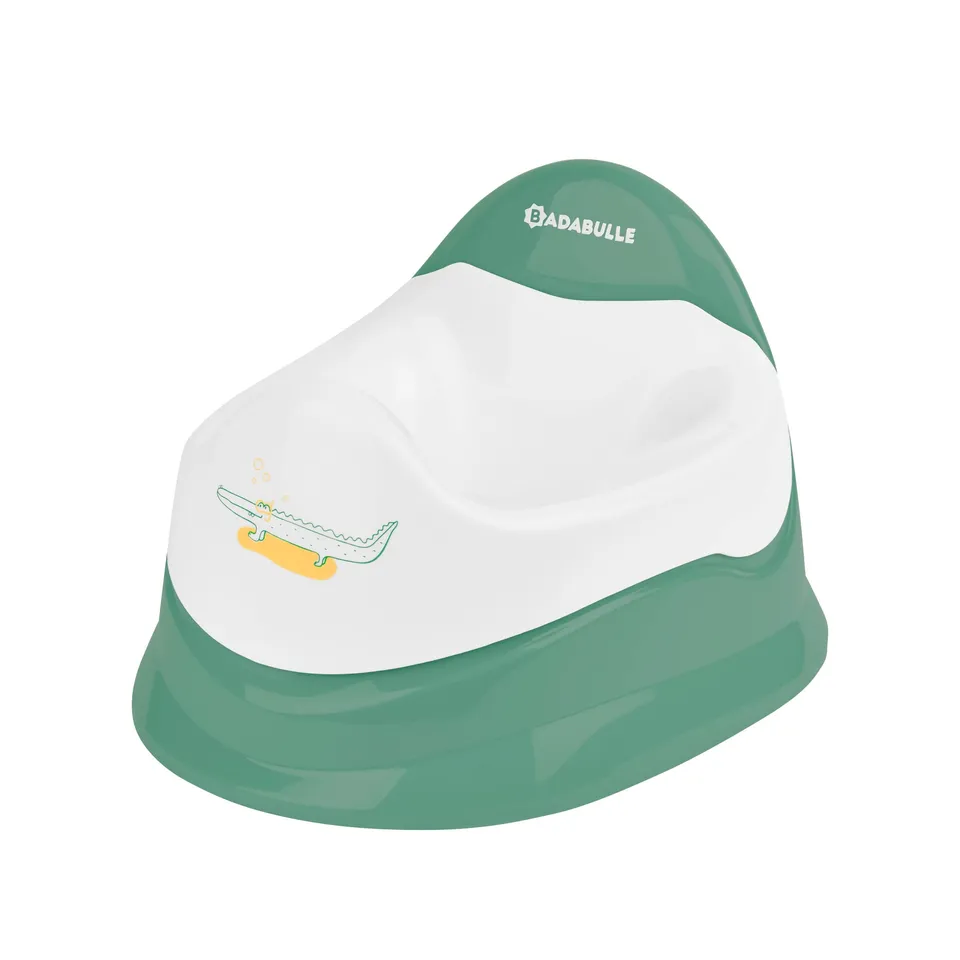 badabulle-t-pfchen-krokodil-babyt-pfchen-mit-innenschale-und-griff-ab-12-monaten image 1