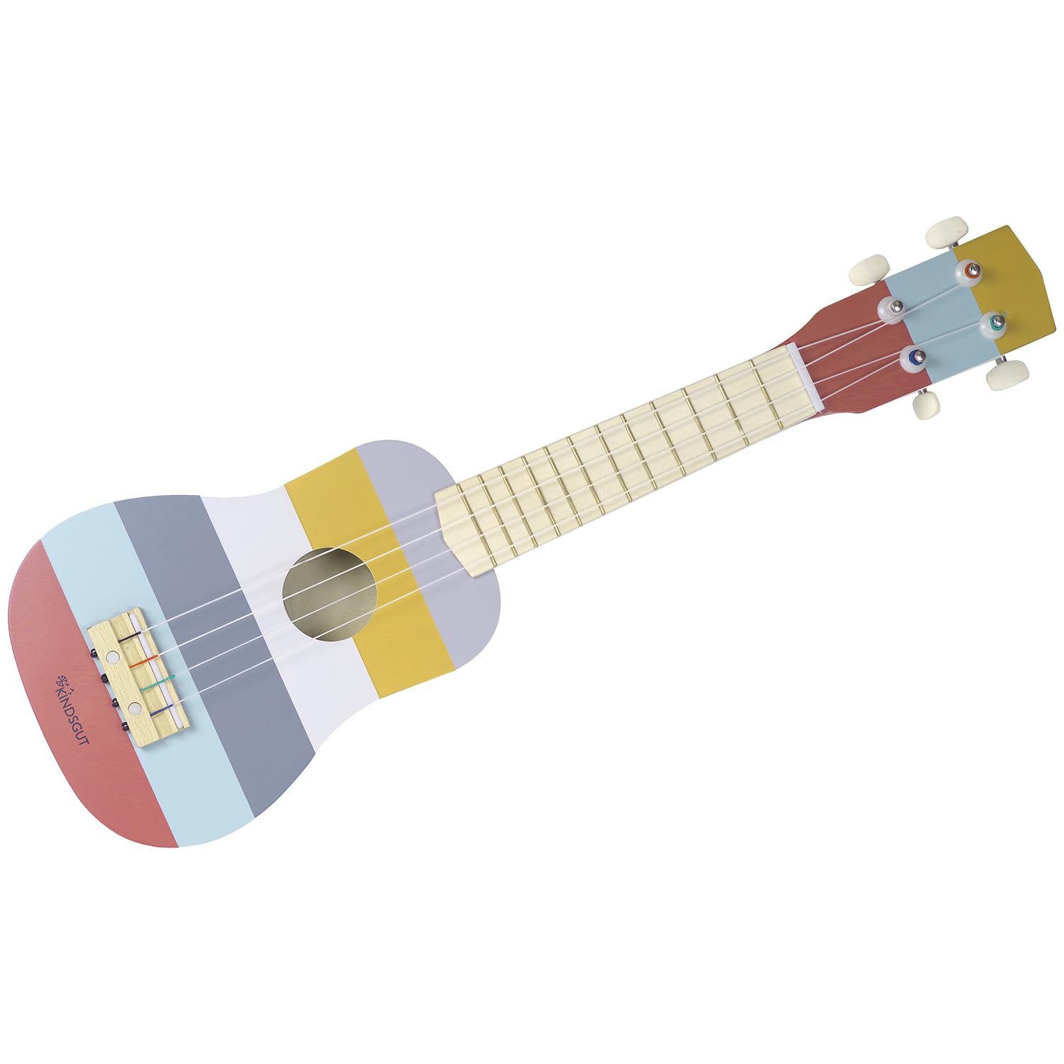 kindsgut-musikinstrumente-kinder-holz-4-teilig-streifen-gitarre-rasseln-tamburin image 4