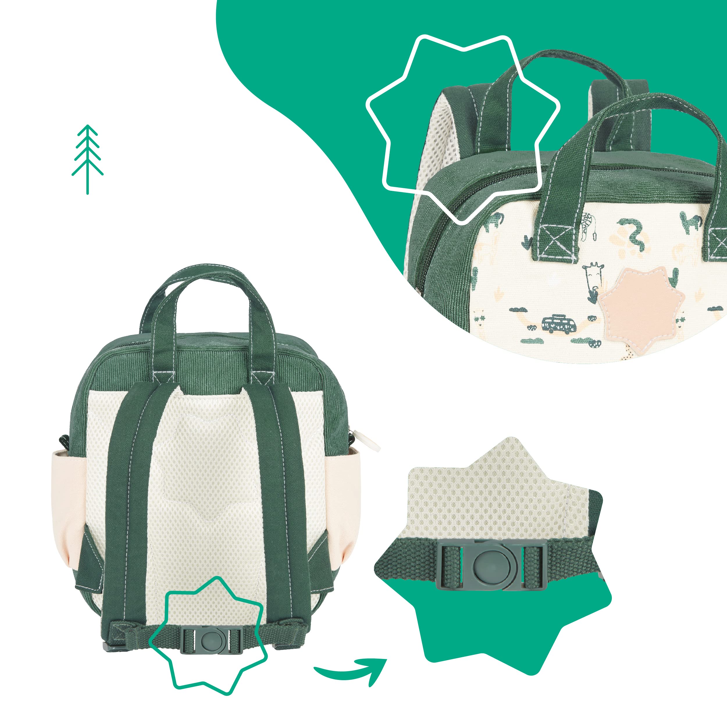 badabulle-kinderrucksack-safari-kita-rucksack-mit-namensetikett image 4
