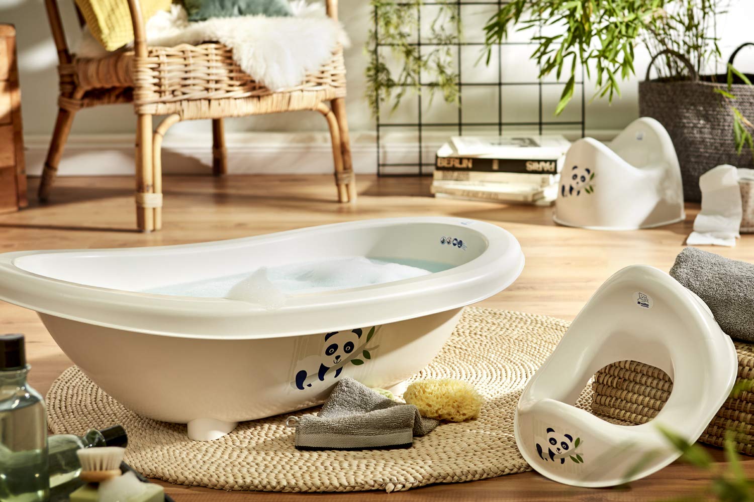 rotho-babydesign-bio-line-babybadewanne-panda-organic-white-80x47x25-cm image 6