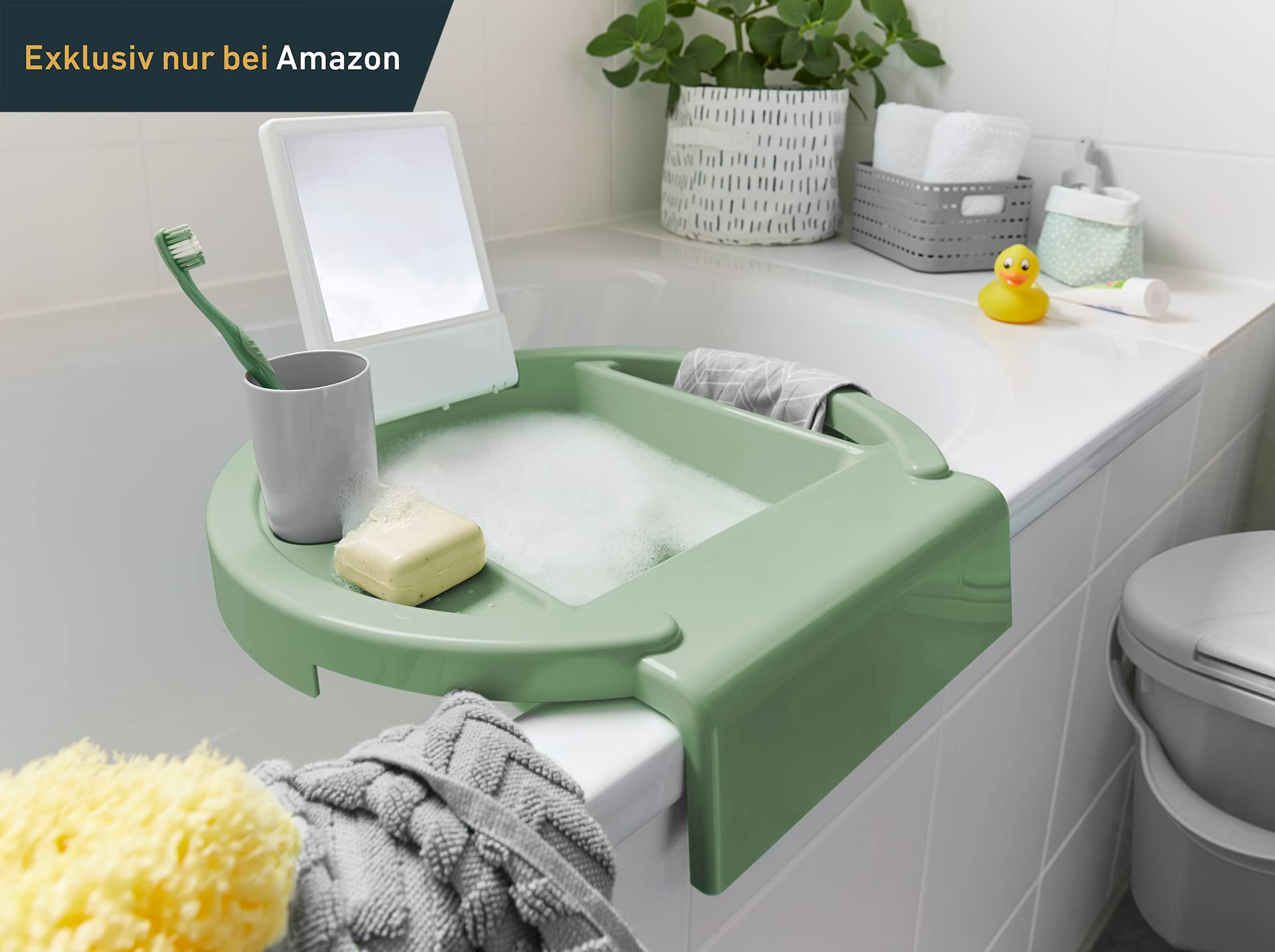 rotho-babydesign-kiddy-wash-kinderwaschbecken-gr-n-f-r-badewanne image 2