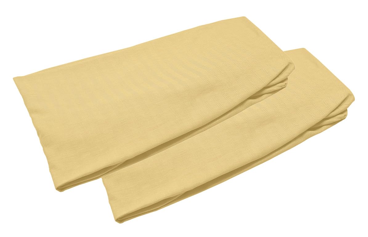 kindsgut-spannbettlaken-baby-60x120-cm-senf-2er-set-baumwolle image 1
