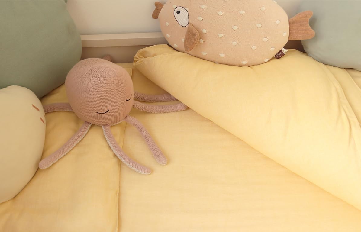 kindsgut-spannbettlaken-baby-60x120-cm-senf-2er-set-baumwolle image 3