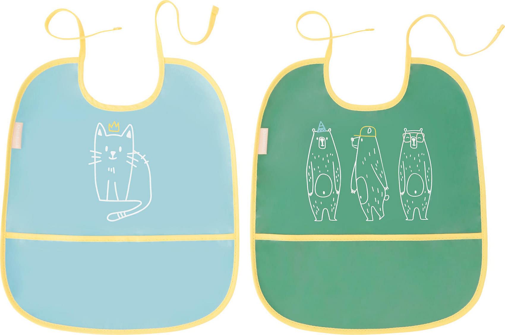 badabulle-l-tzchen-2er-set-wasserfest-mit-auffangtasche-0-3-jahre image 1