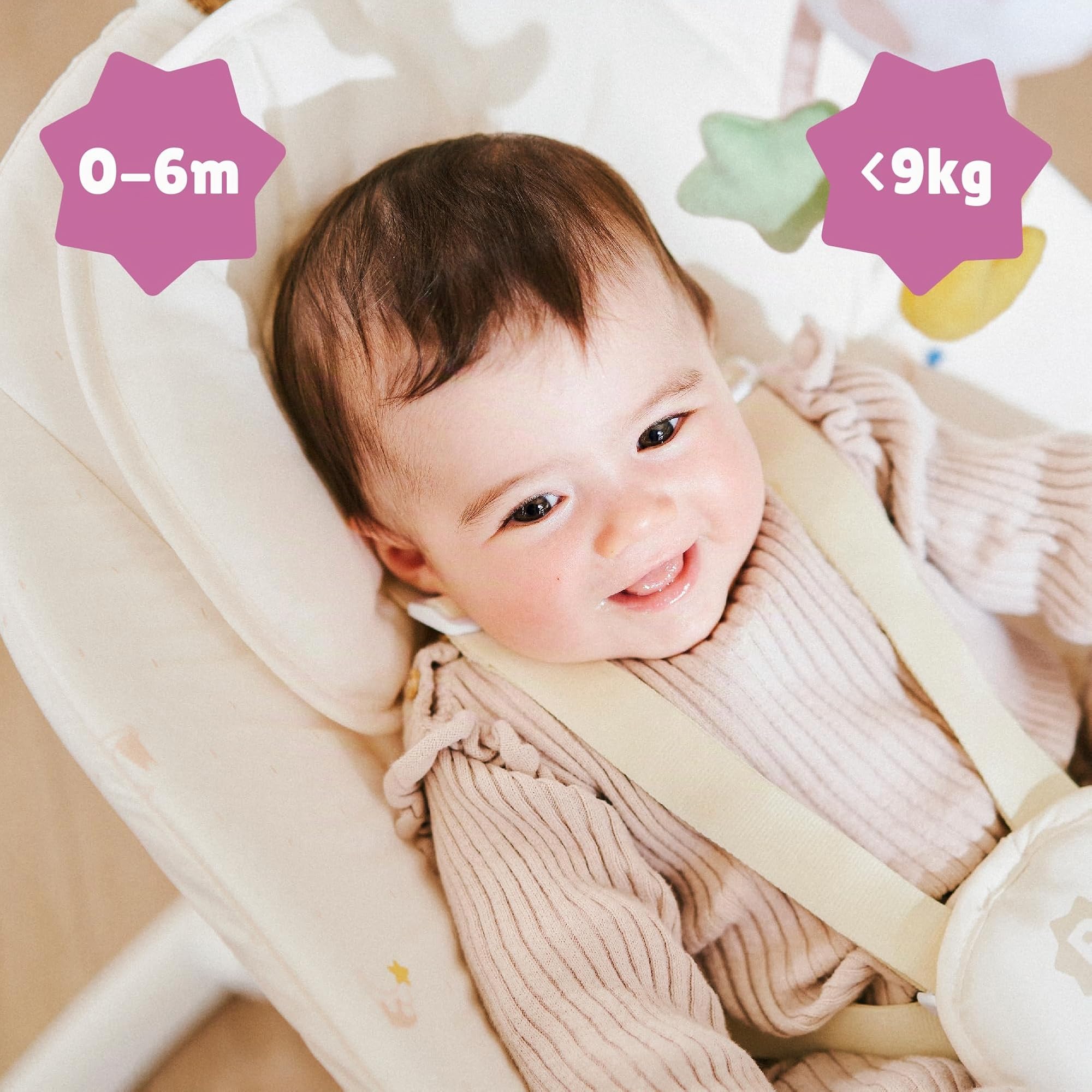 badabulle-buddy-creme-elektrische-babyschaukel-mit-fernbedienung-und-spielbogen image 5