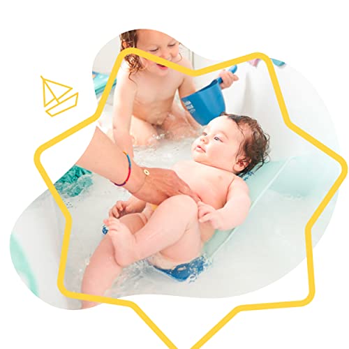 badabulle-badeliege-meerestiere-baby-badehilfe-0-6-monate-marineblau-hellblau image 6