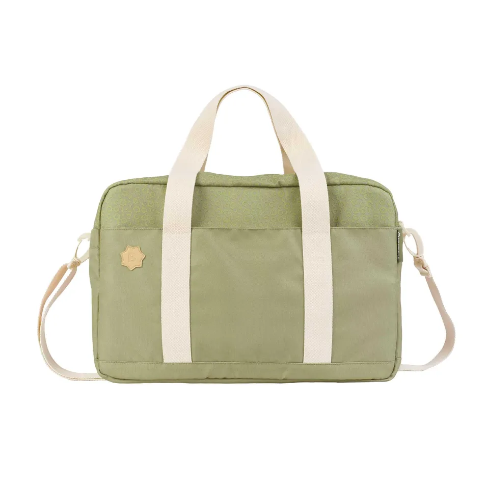badabulle-wickeltasche-bowling-olive-kinderwagentasche-mit-wickelauflage image 1