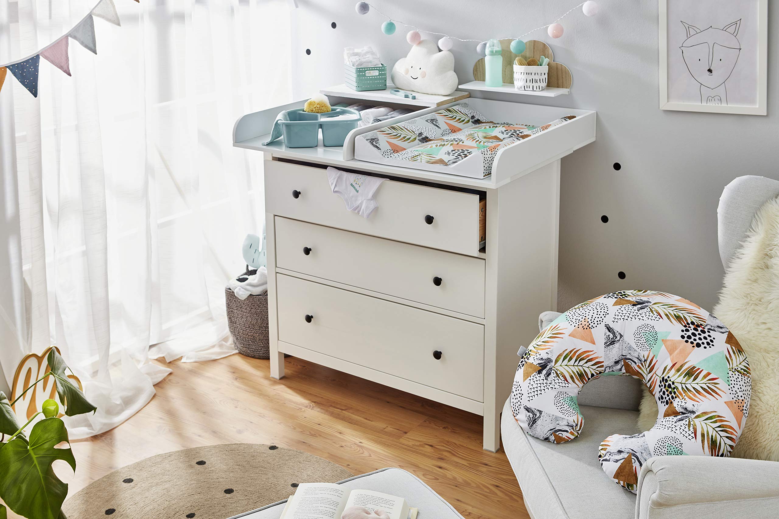 rotho-babydesign-stillkissen-set-mini-180x33-wickelauflage-modern-paradise image 2
