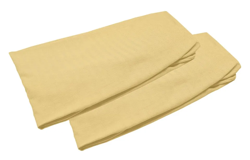 kindsgut-spannbettlaken-baby-60x120-cm-senf-2er-set-baumwolle image 1