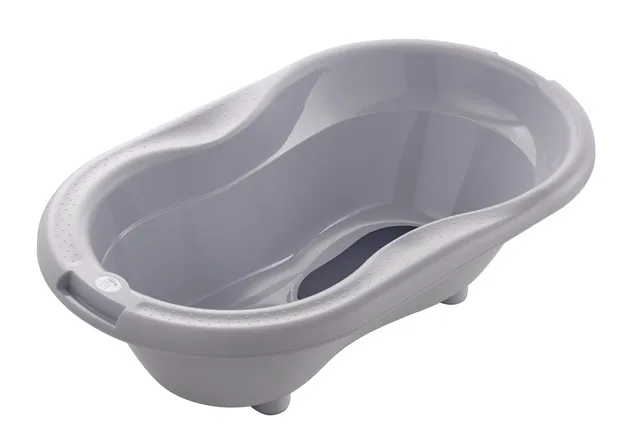 rotho-babydesign-top-badewanne-recycelt-grau-babybadewanne-mit-st-psel image 1
