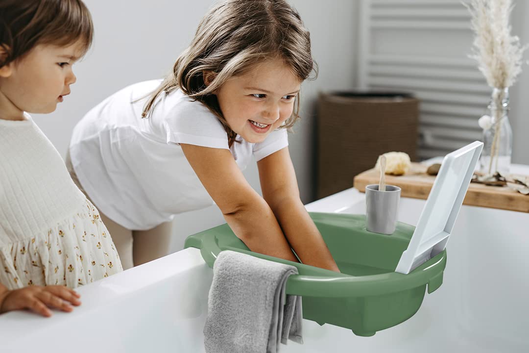 rotho-babydesign-kiddy-wash-kinderwaschbecken-gr-n-f-r-badewanne image 3