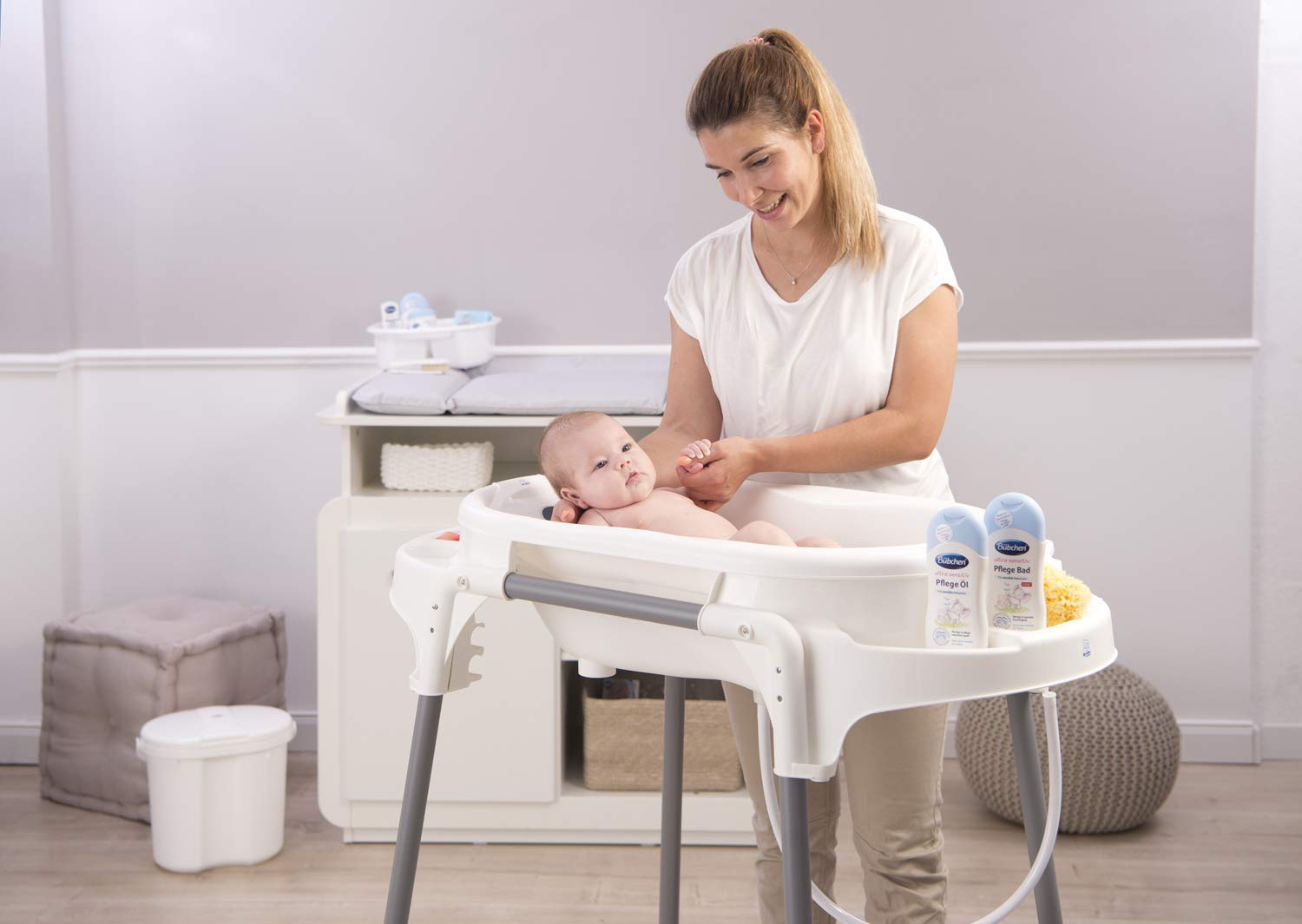 rotho-babydesign-top-badestation-mit-badewanne-und-gestell-wei image 6