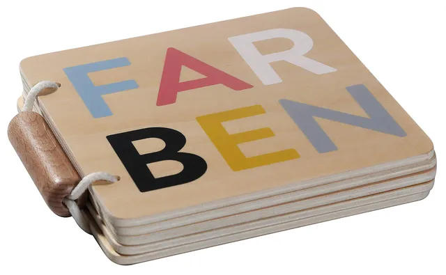 kindsgut-holzbuch-babybilderbuch-farben-bilderbuch-aus-holz image 1