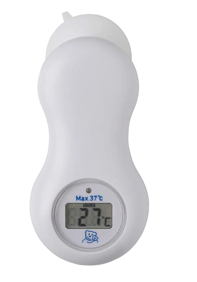 rotho-babydesign-digitales-badethermometer-mit-saugnapf-wei-12-5x5-8x2-5-cm image 1