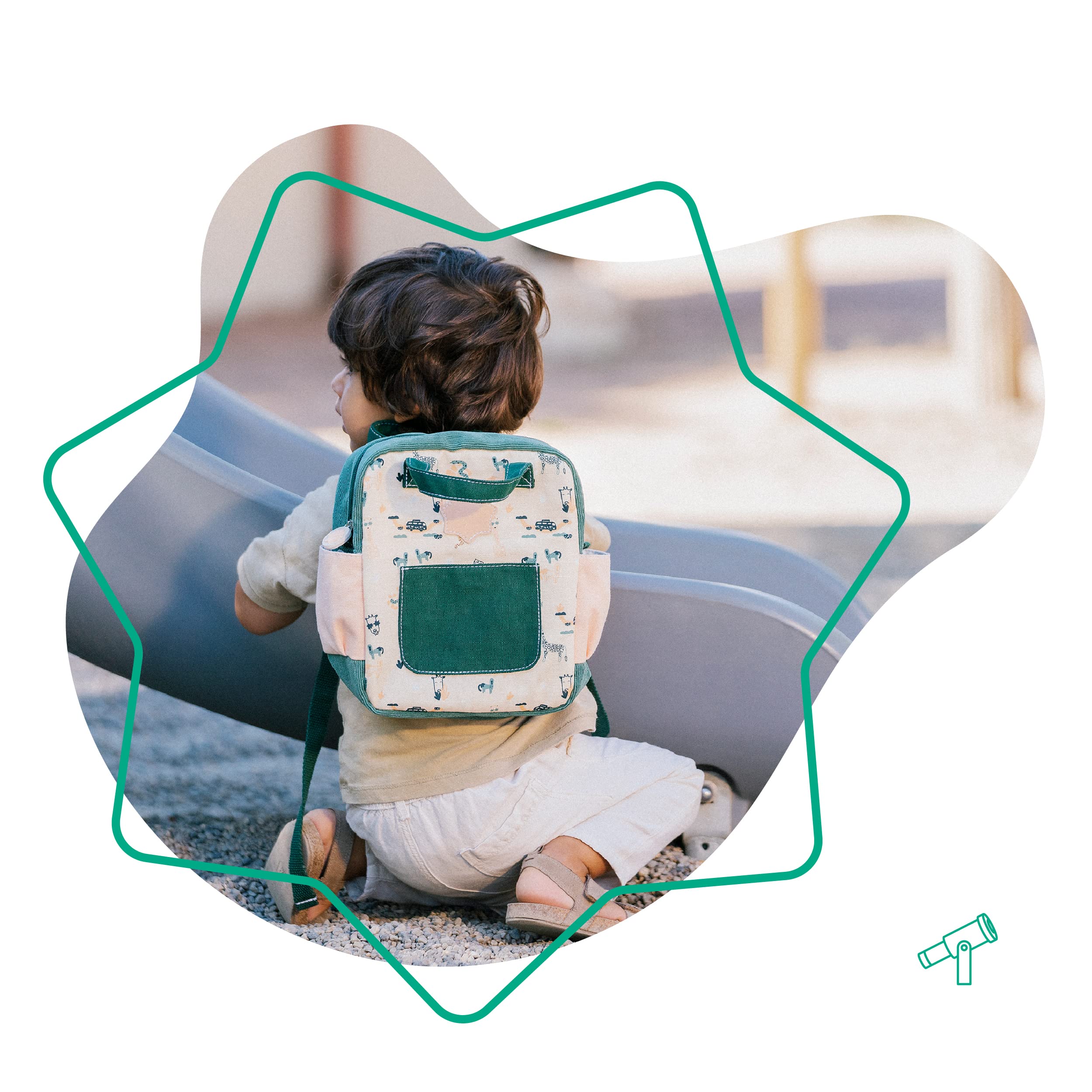 badabulle-kinderrucksack-safari-kita-rucksack-mit-namensetikett image 2
