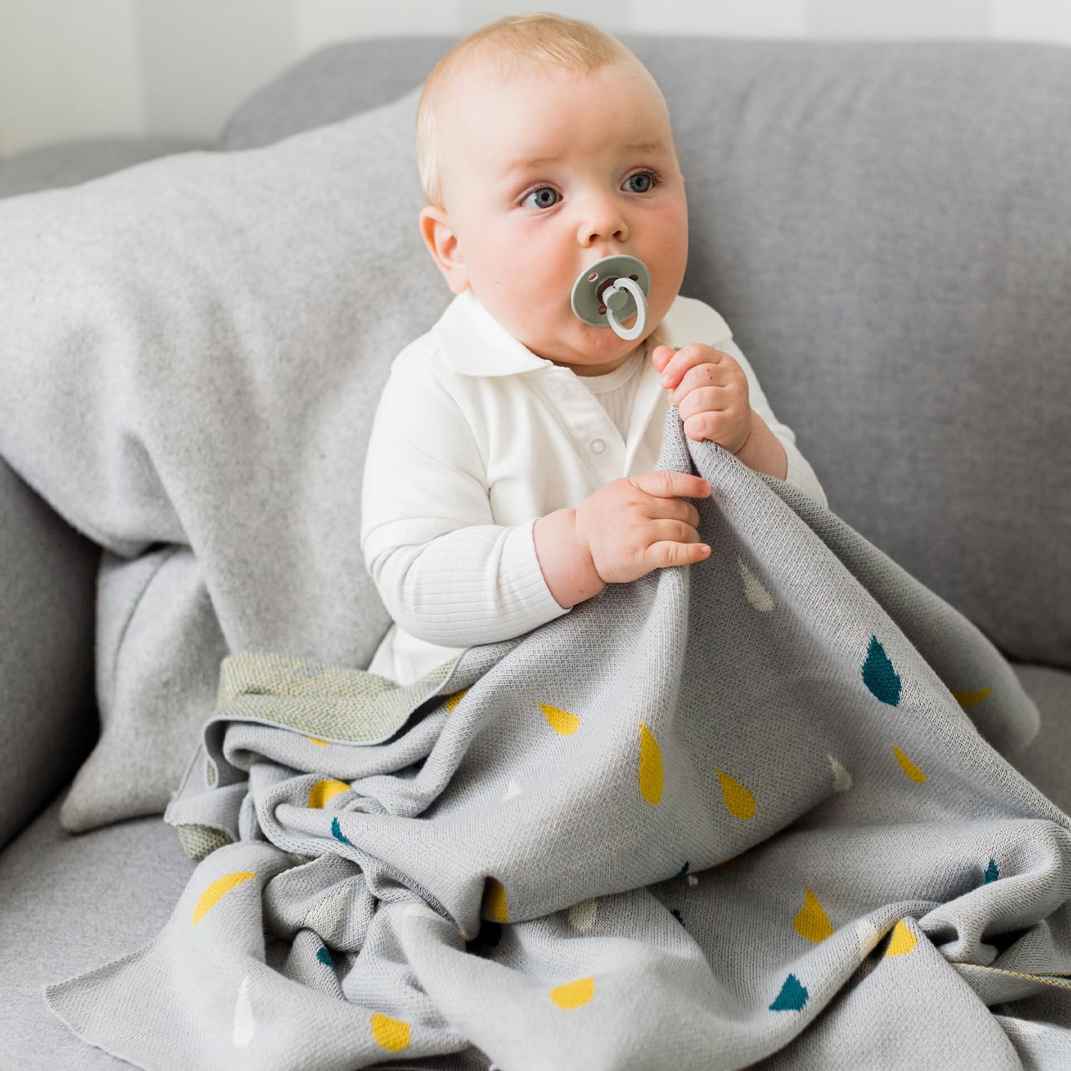 kindsgut-babydecke-baumwolle-80x100-cm-tropfen image 3