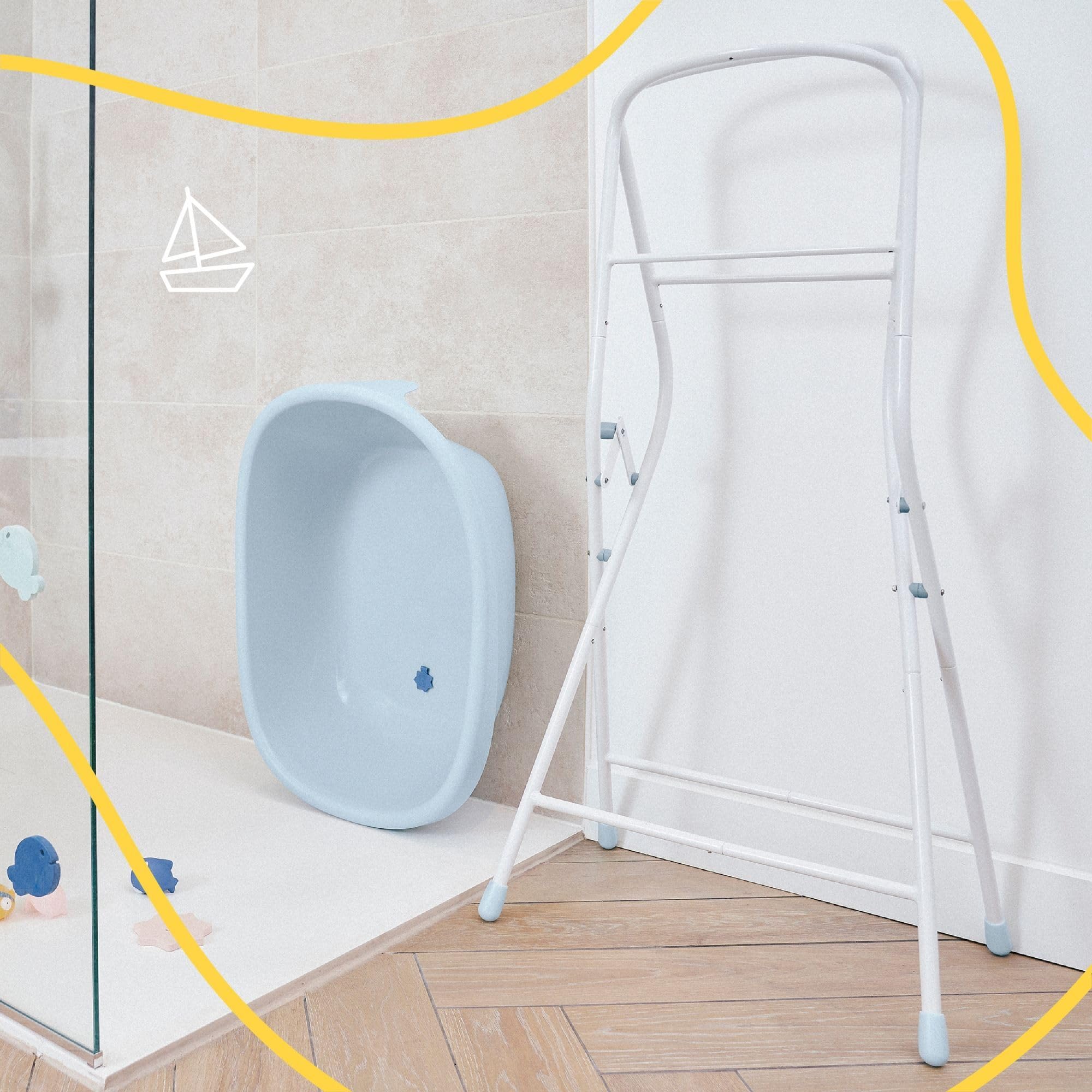 badabulle-baby-badewanne-wal-ergonomische-babybadewanne-bis-24-monate image 6