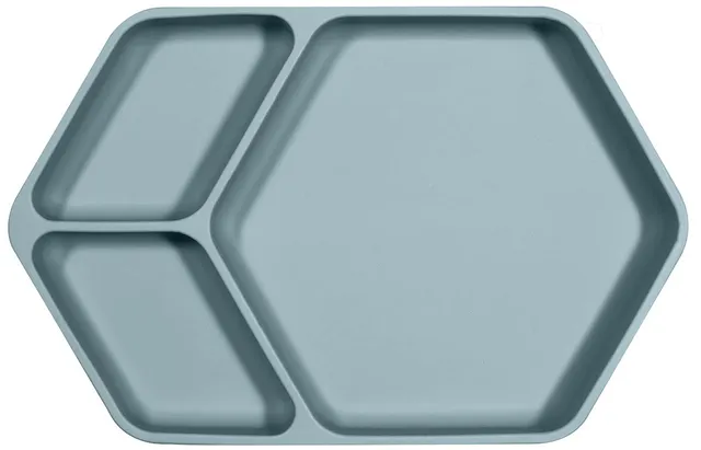 kindsgut-silikon-teller-mit-saugnapf-3-f-cher-aquamarin image 1