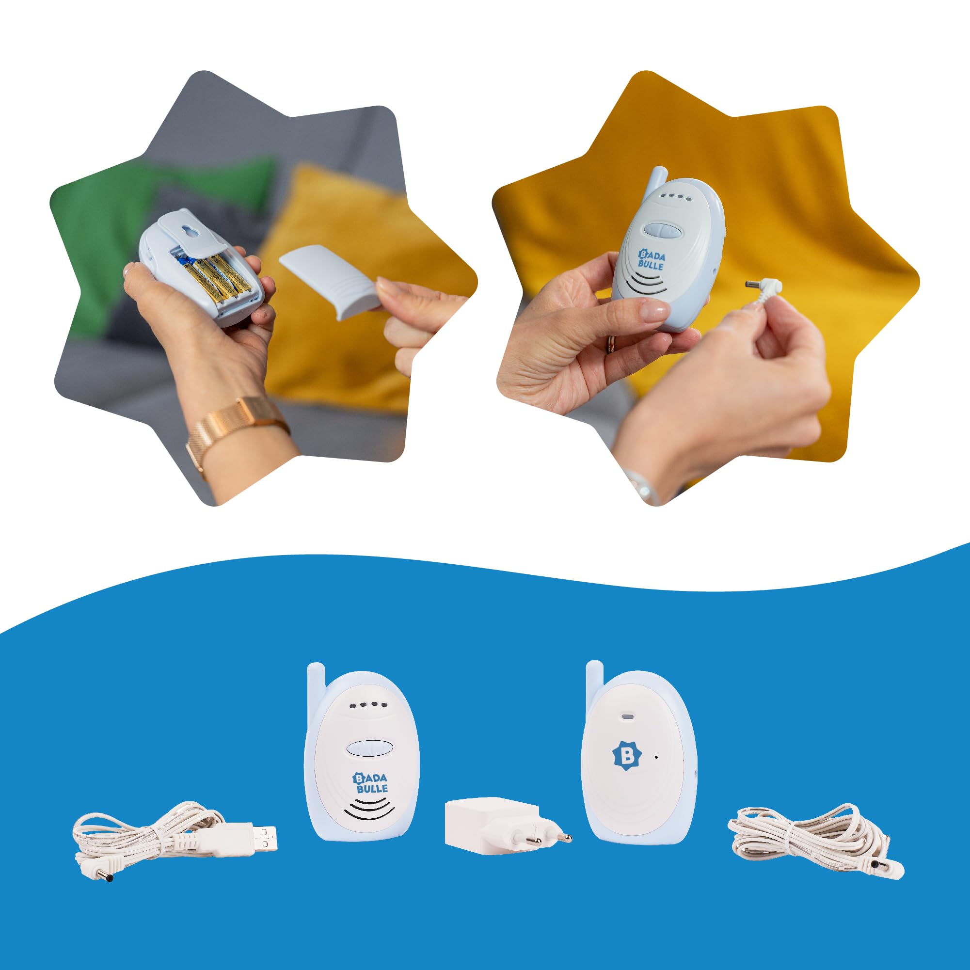 badabulle-audio-babyphone-300-m-reichweite-mit-alarm-batterie-und-netzbetrieb image 5