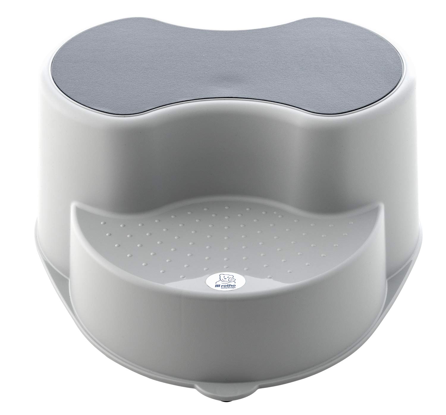 rotho-babydesign-top-kinderschemel-2-stufig-anti-rutsch-stone-grey image 2