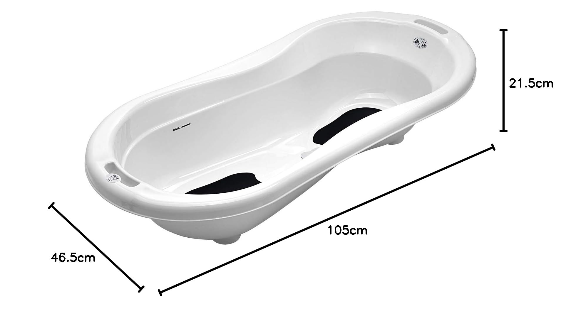 rotho-babydesign-top-xtra-baby-badewanne-105-cm-wei image 5