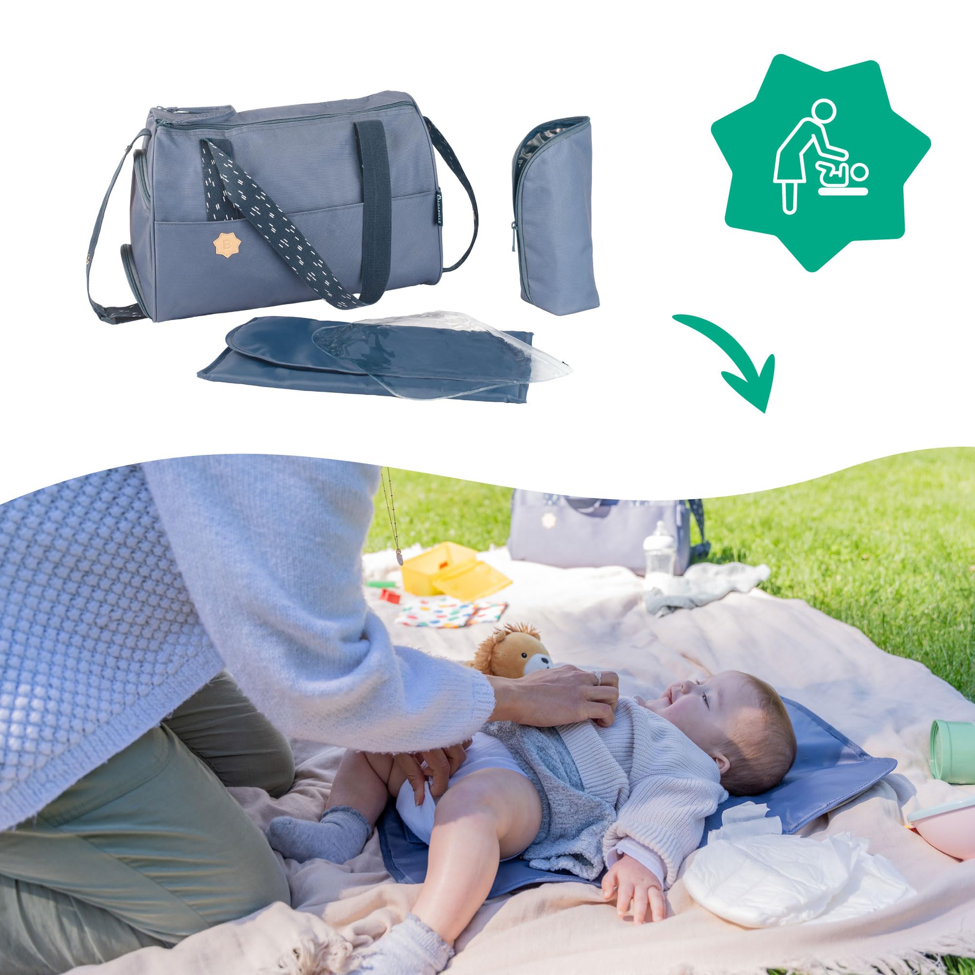 badabulle-wickeltasche-pocketstyle-23-liter-kinderwagentasche-mit-wickelzubeh-r image 5