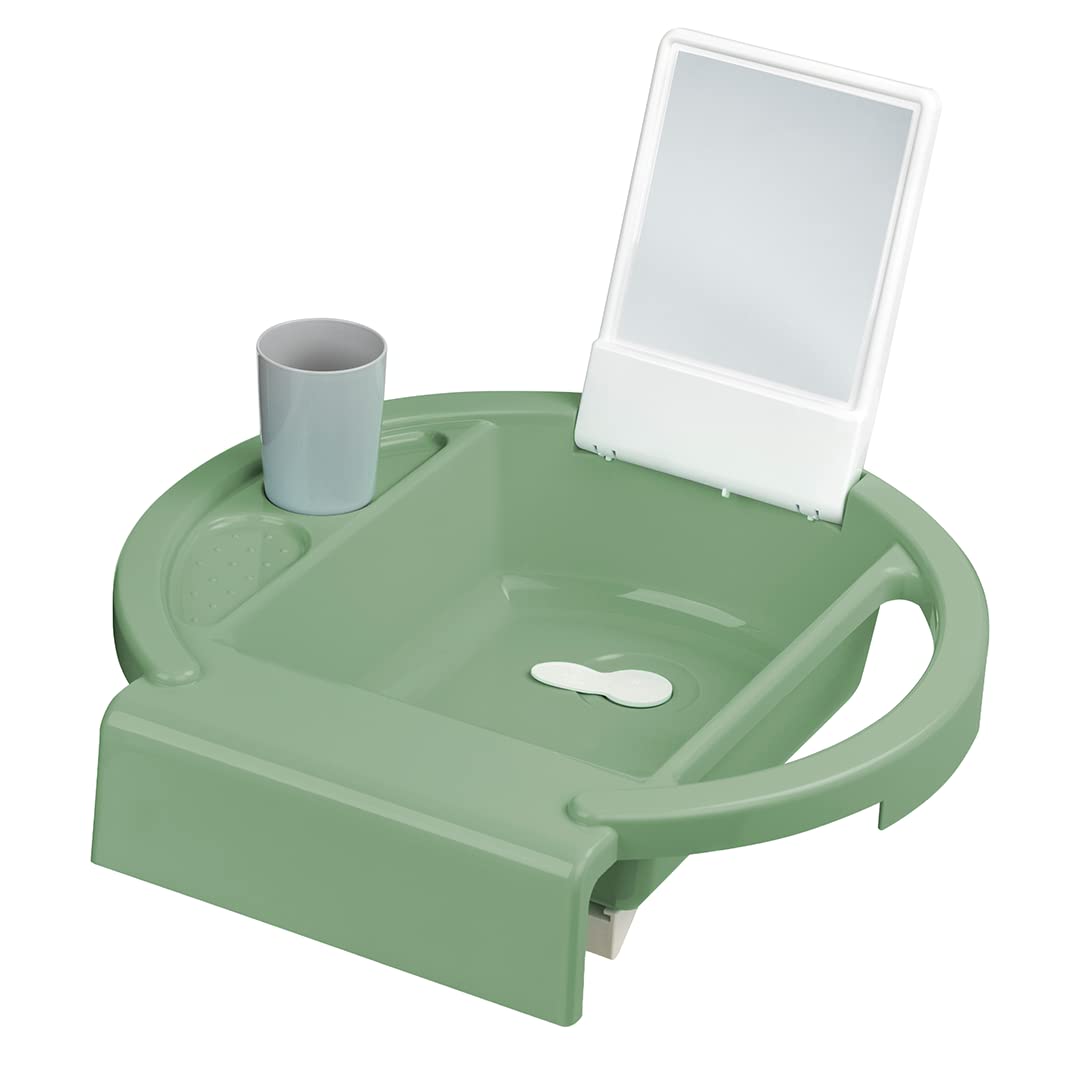 rotho-babydesign-kiddy-wash-kinderwaschbecken-gr-n-f-r-badewanne image 1