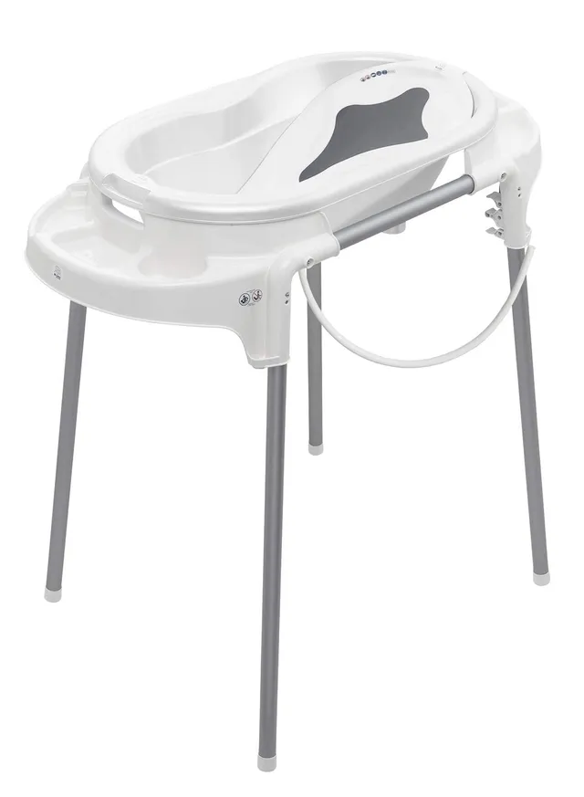 rotho-babydesign-top-badestation-mit-badewanne-und-gestell-wei image 1