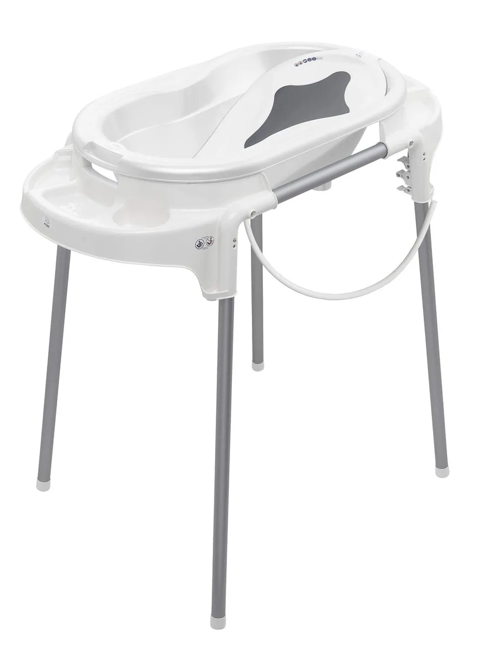 rotho-babydesign-top-badestation-mit-badewanne-und-gestell-wei image 1
