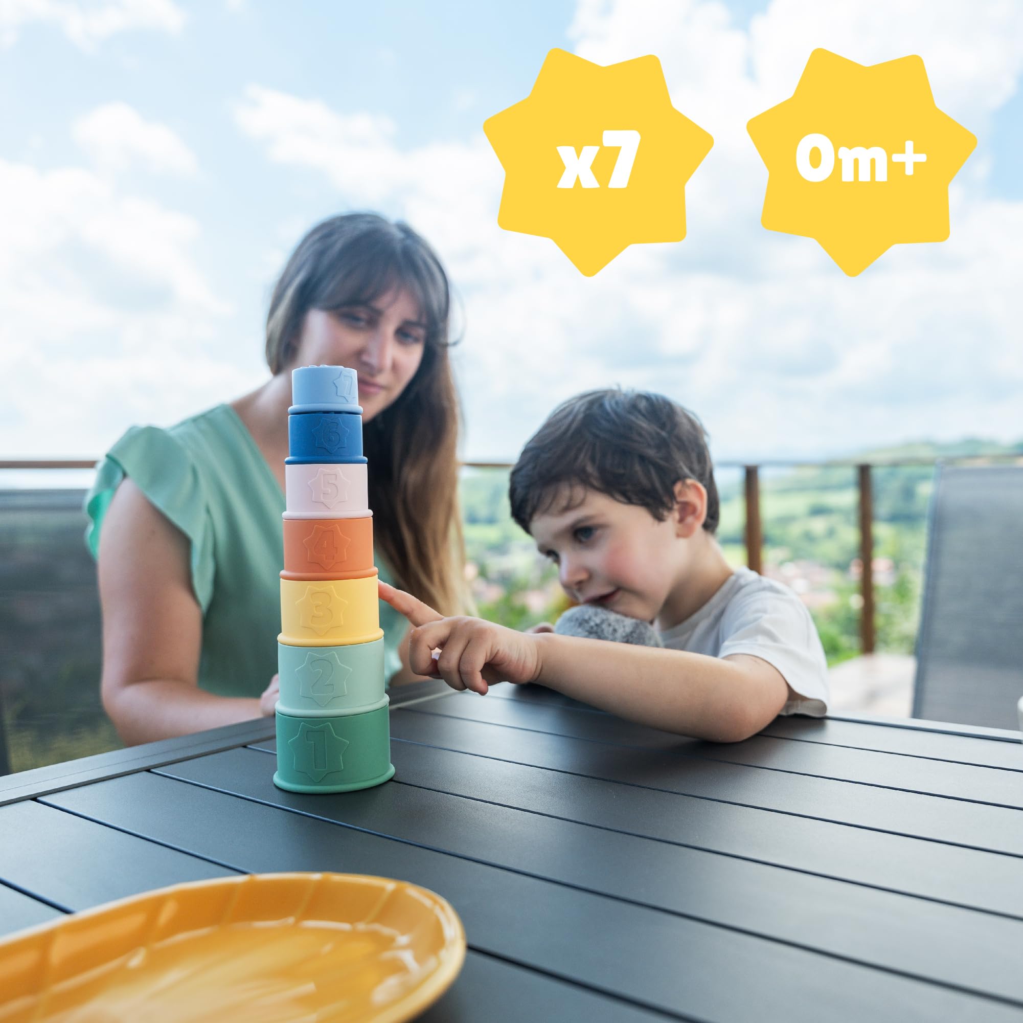 badabulle-7-stapelbecher-silikon-zahlen-1-bis-7-badespielzeug image 3