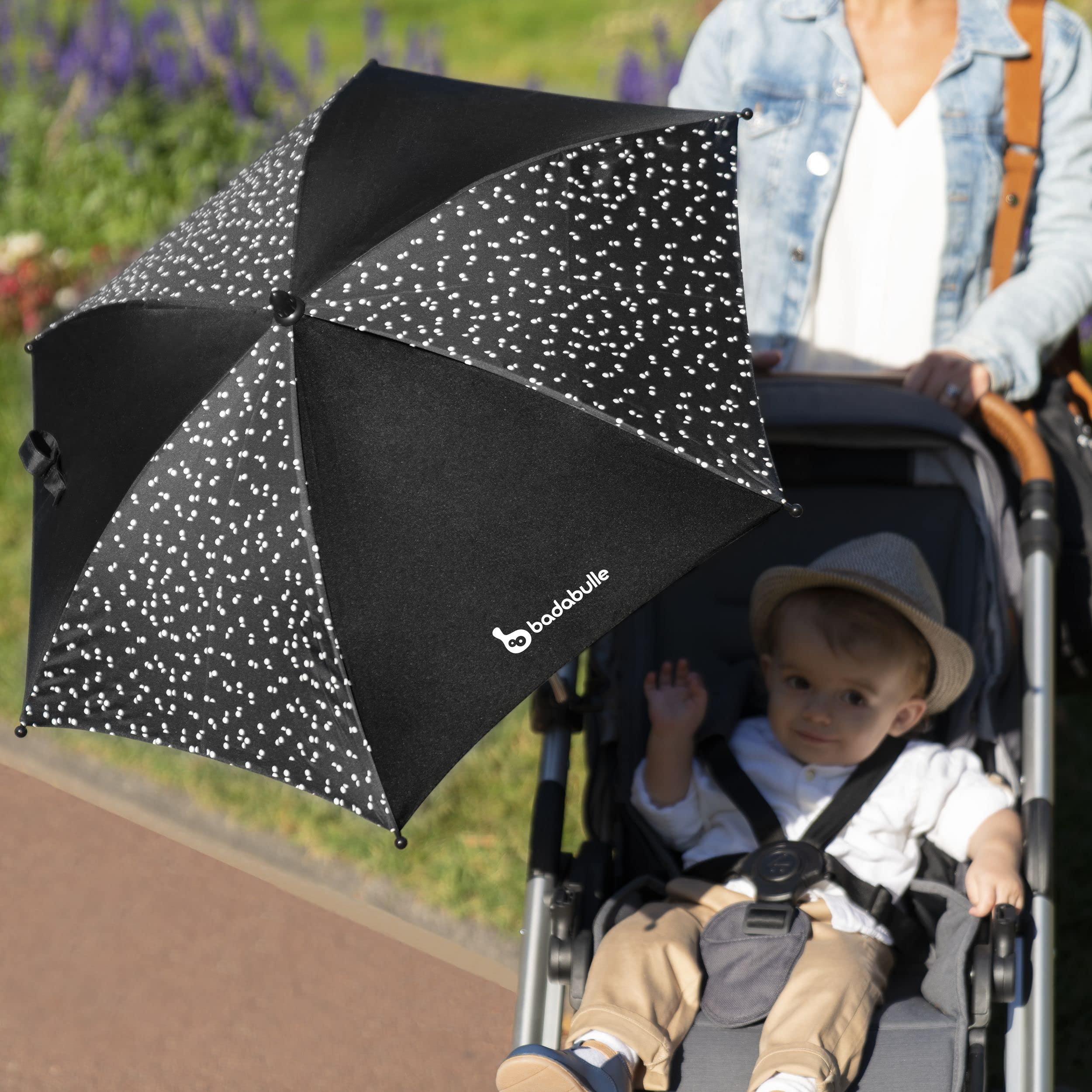 badabulle-sonnenschirm-schwarz-universal-schirm-80-cm-f-r-kinderwagen image 3