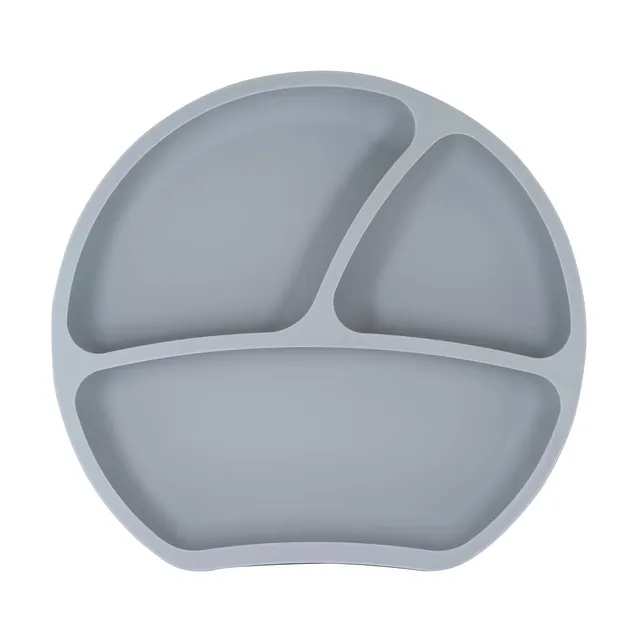 kindsgut-esslernteller-aus-silikon-mit-saugnapf-dunkelgrau image 1