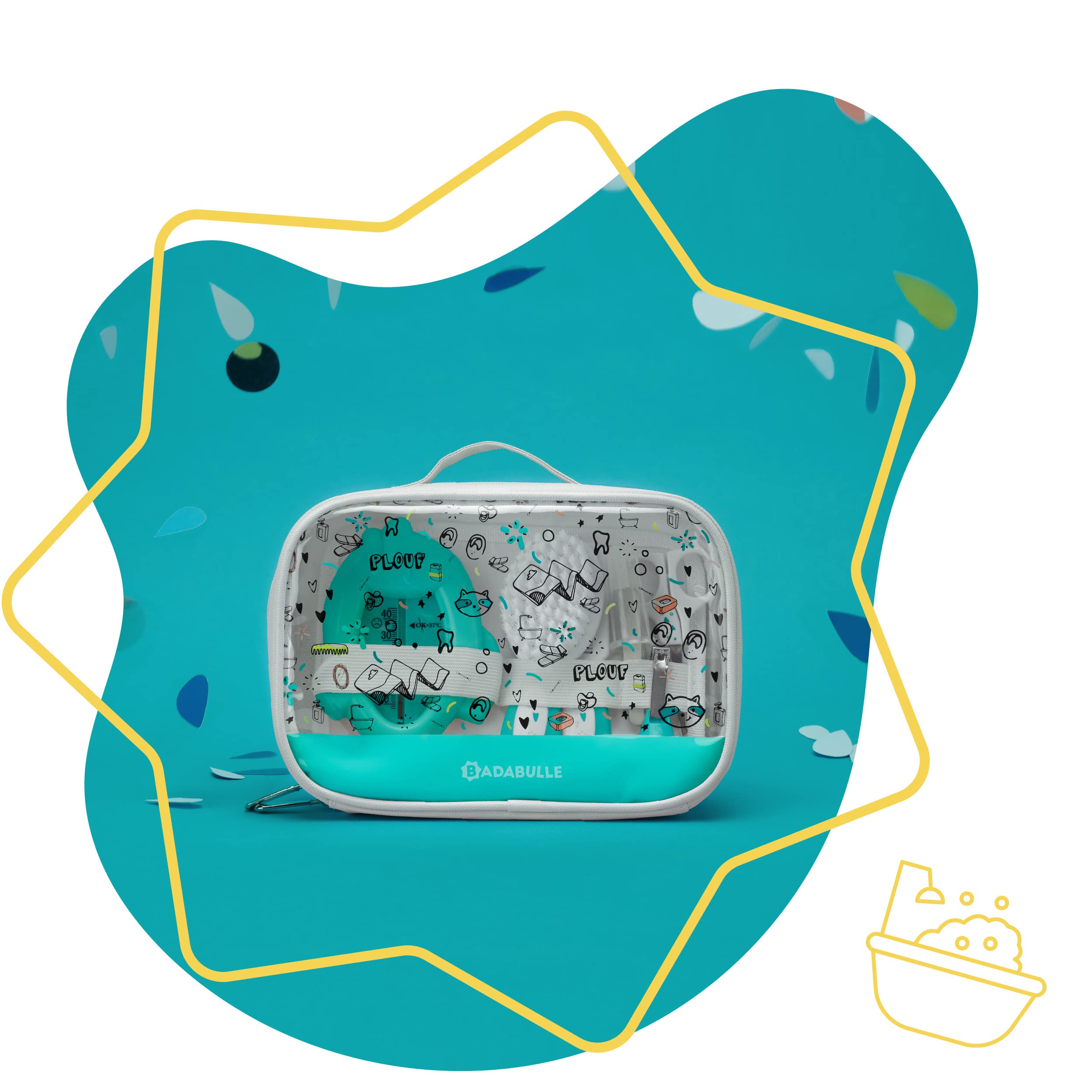 badabulle-baby-splash-pflegeset-7-teilig-transparent image 2