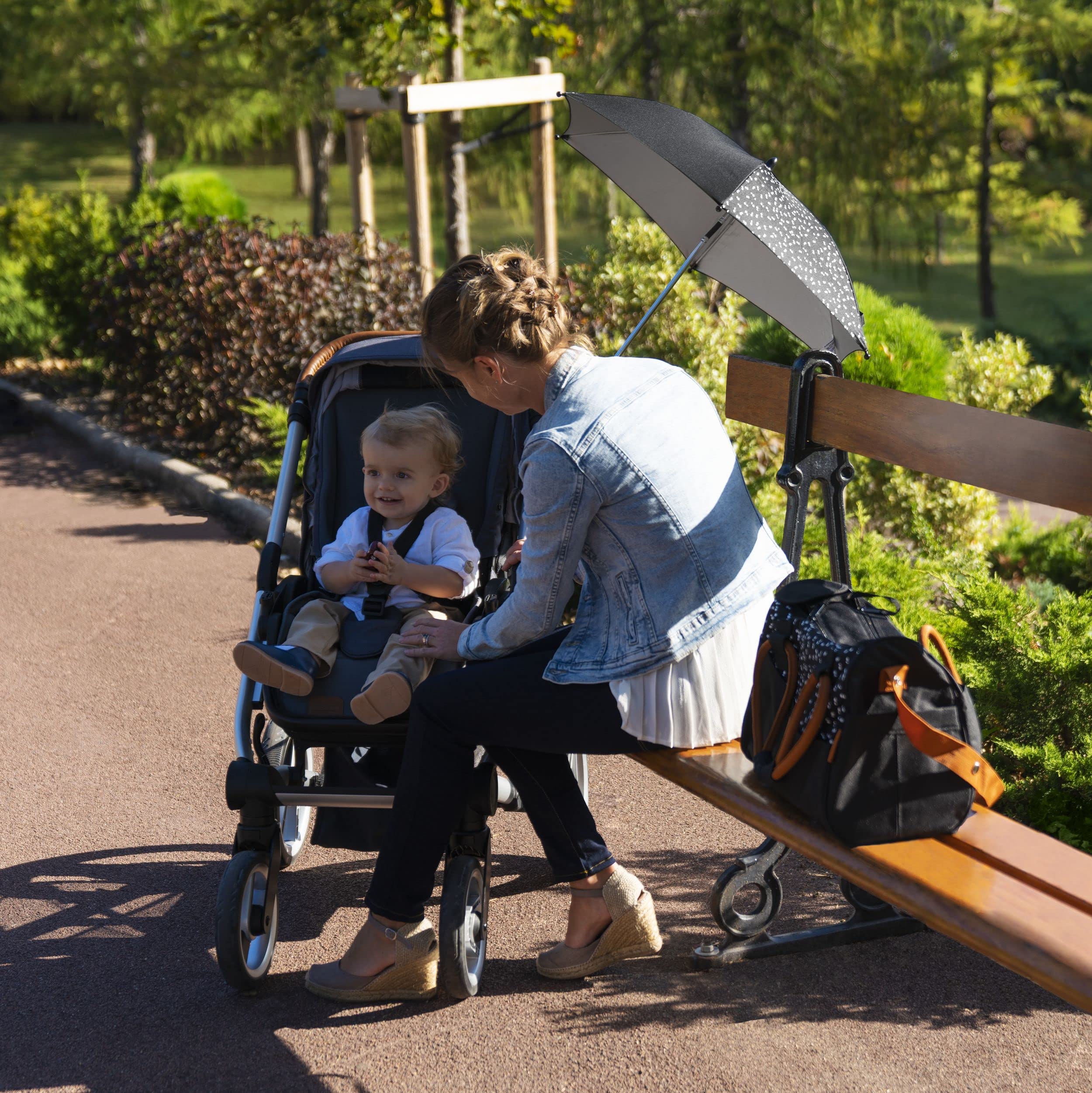 badabulle-sonnenschirm-schwarz-universal-schirm-80-cm-f-r-kinderwagen image 4