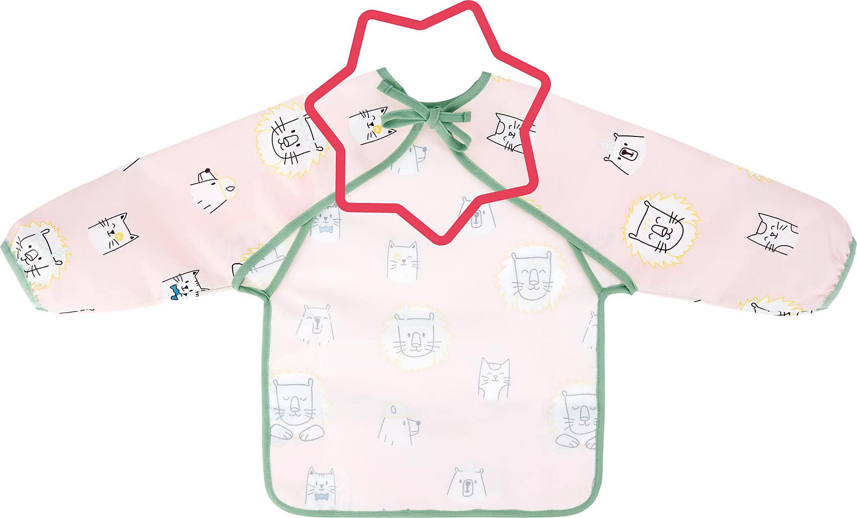 badabulle-langarm-l-tzchen-rosa-wasserdichtes-baby-l-tzchen-mit-rmeln image 4