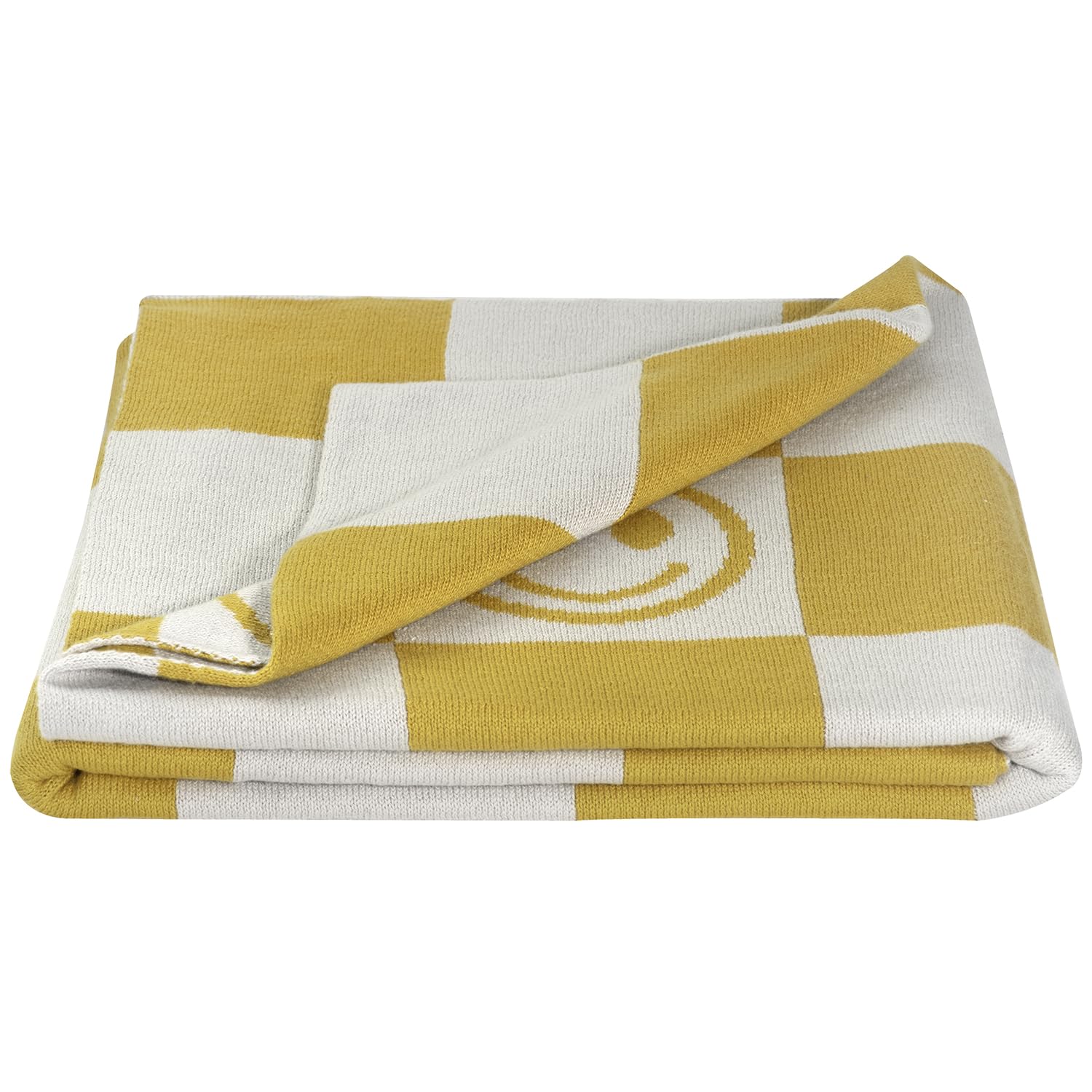 kindsgut-kinderdecke-baby-baumwolle-80x100-cm-smiley-senf image 4