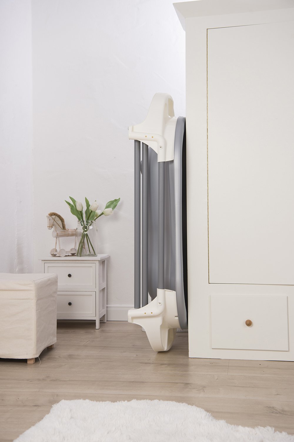 rotho-babydesign-top-xtra-badestation-mit-wanne-und-st-nder-silber-wei image 7