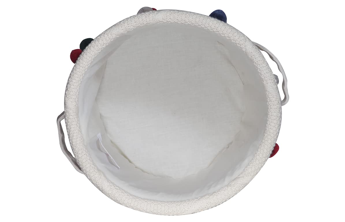 kindsgut-aufbewahrungskorb-kinder-baumwolle-mit-pompons-creme-30-x-30-x-35-cm image 7