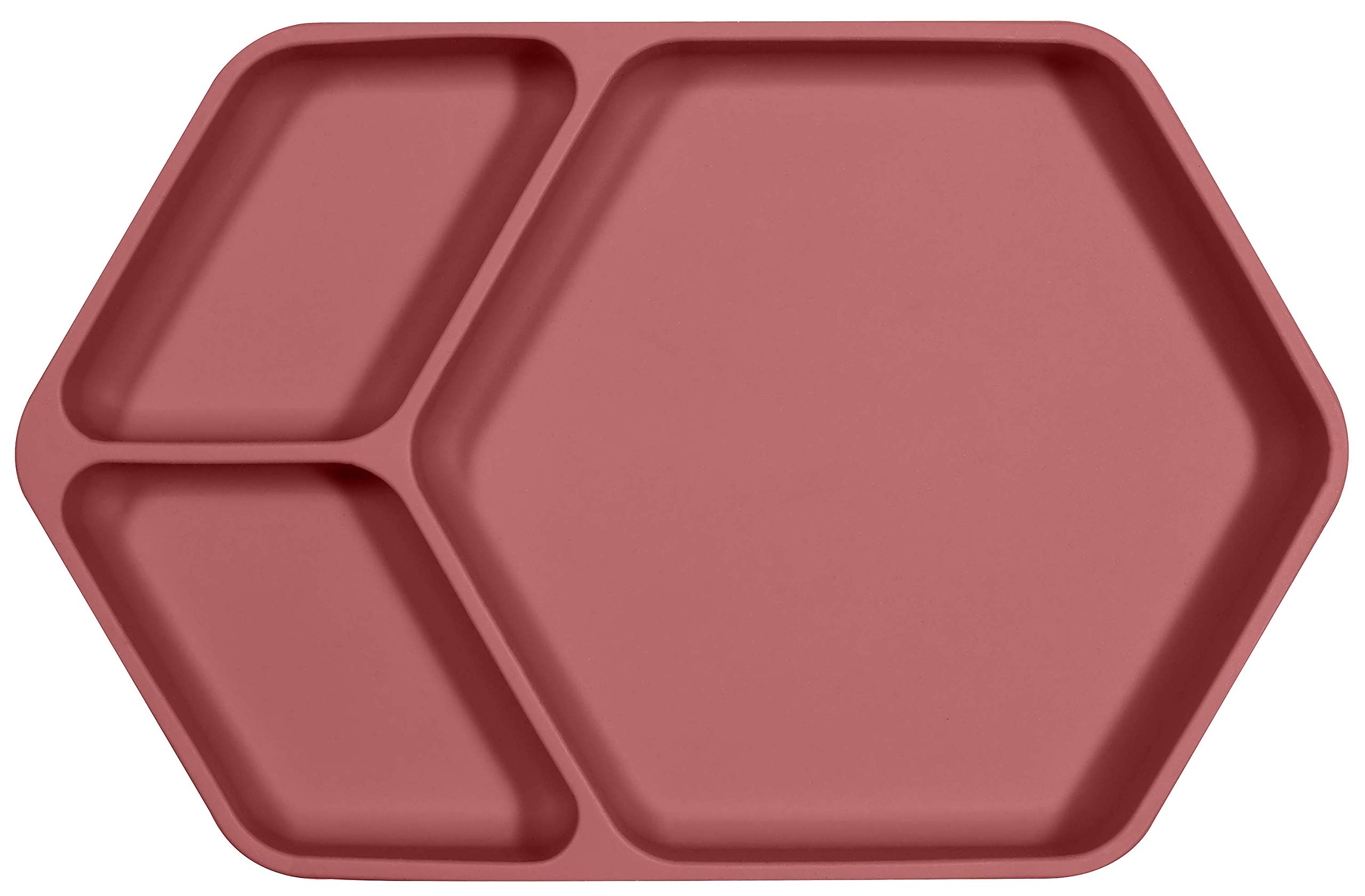 kindsgut-silikon-teller-mit-saugnapf-3-bereiche-altrosa image 1