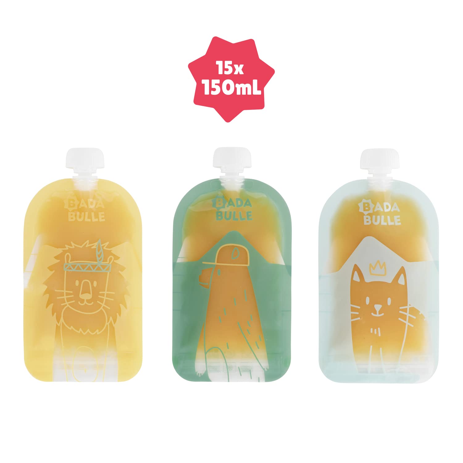 badabulle-wiederverwendbare-quetschbeutel-15x150ml-mehrfarbig image 3