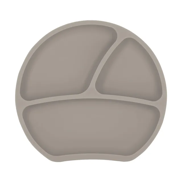 kindsgut-baby-silikon-saugnapfteller-mit-f-chern-taupe image 1