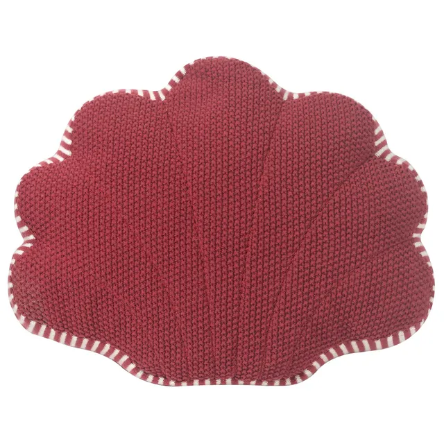 kindsgut-kuscheltier-muschel-dunkelrot-aus-100-baumwolle image 1